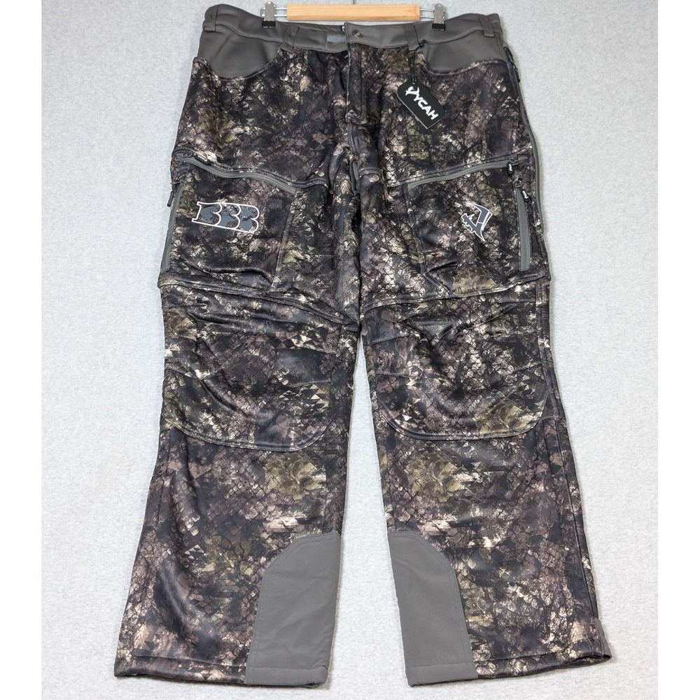 VYCAH Kinsley Pants Men's 40 Deep Woods Hunting Camo Fleece Lined Zipped Pockets